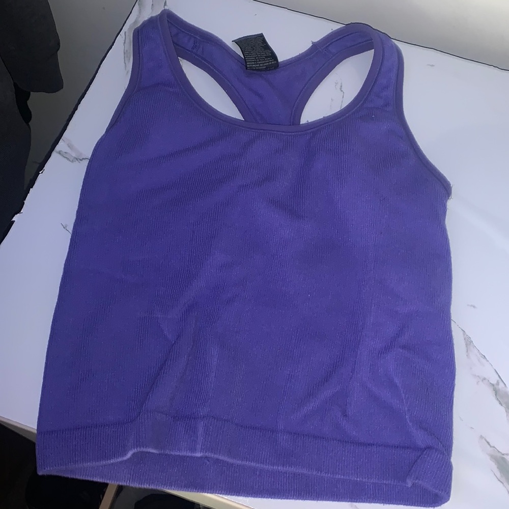 Purple athletic tank top